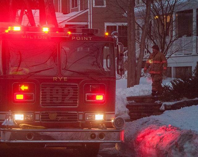 Engine 192 in front of a house on Bennett Street while RFD Firefighters investigate a Fire and CO Alarm 2/10/13.  Photo courtesy of RFD Firefighter Lester Millman 