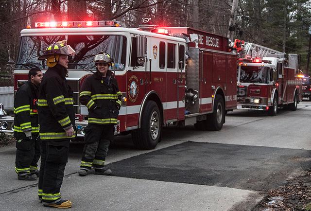 Firefighters investigate an oven fire at 61 Glendale Avenue 12/26/12.  Photo courtesy of RFD Firefighter Lester Millman.