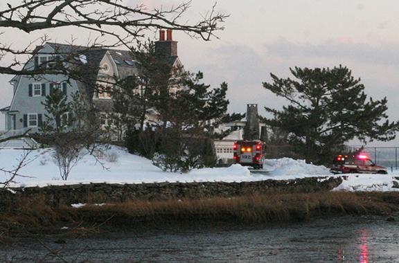 RFD Firefighters investigate a fire alarm on Pine Island Rd.  Photo by RFD FF Lester Millman 2/18/14