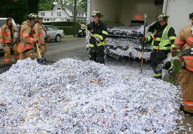 Paper Truck Fire on Purchase St 6/16/15 Photo by Lt. Lester Millman