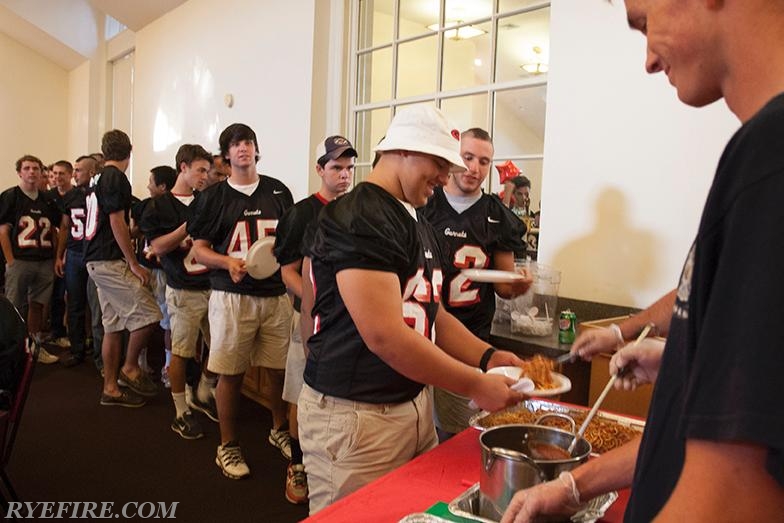 Rye Garnets Pasta Dinner 9/12/14 Photo by RFD Photographer Lester Millman 