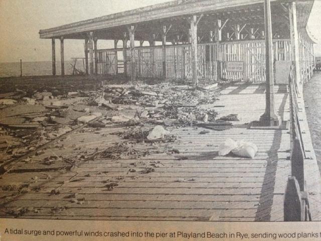 Playland Pier nor'easter 1992