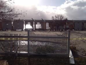 Hurricane Sandy 10/29/2012: Shenorock Shore Club the next day.  This is whats left of many cabanas 