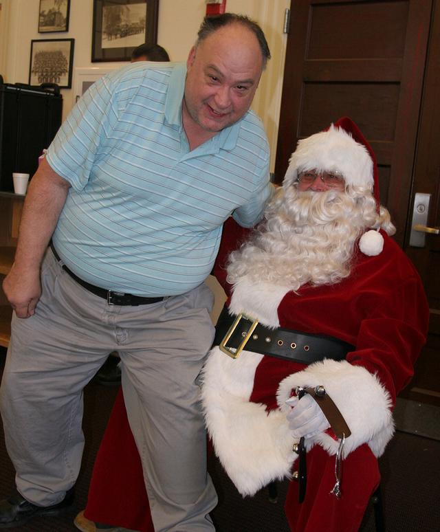 Santa stopped by RFD HQ to the delight of many kids at RFD's Children's Christmas Party 12/15/13 Photo by RFD FF Lester Millman 