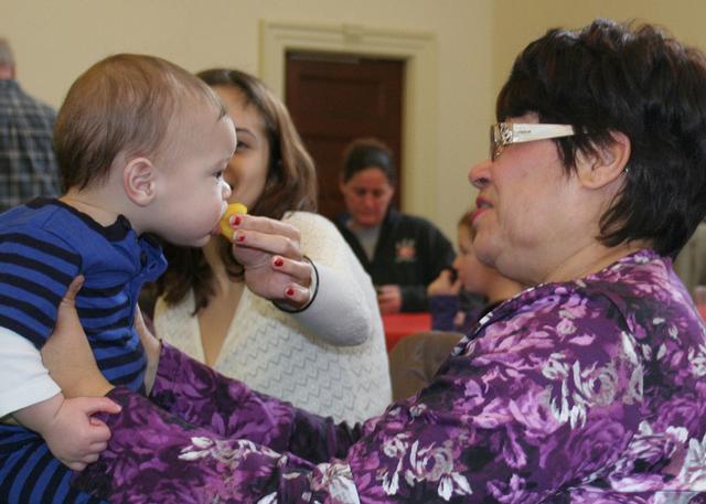 Santa stopped by RFD HQ to the delight of many kids at RFD's Children's Christmas Party 12/15/13 Photo by RFD FF Lester Millman 