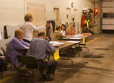 Our Milton Firehouse (Station 2) serves as a polling place for most of the residents of Milton Point.  9/10/13 Photo by RFD FF Lester Millman 