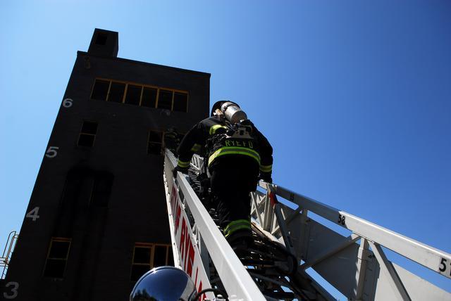 Ladder 26 at The Westchester County Fire Training Center in Valhalla 7/29/2011