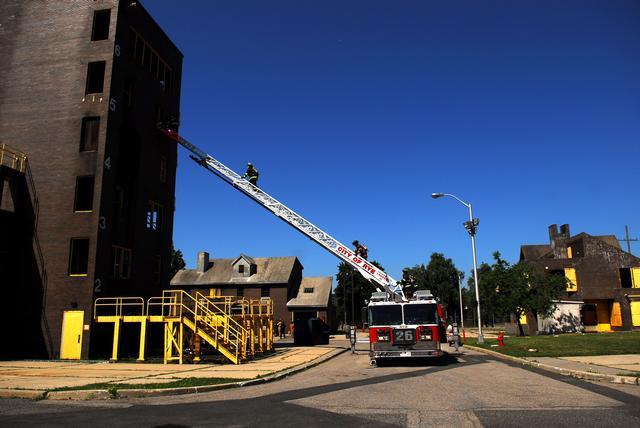 Ladder 26 at The Westchester County Fire Training Center in Valhalla 7/29/2011