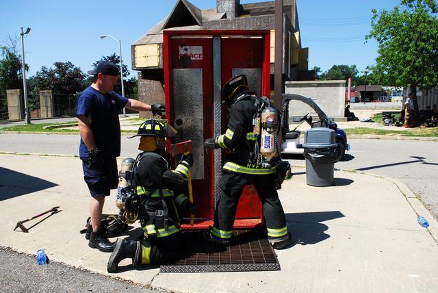 Ladder 26 at The Westchester County Fire Training Center in Valhalla 7/29/2011