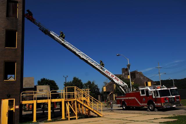 Ladder 26 at The Westchester County Fire Training Center in Valhalla 7/29/2011