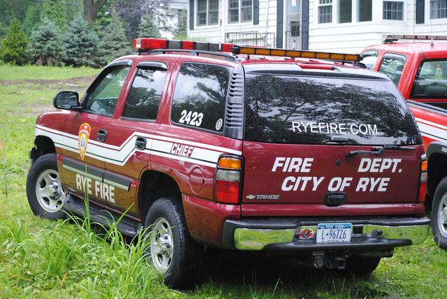 Rye Firefighters practice ladder bailouts with Top Rung Training Associates 5/22/2011