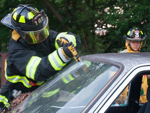 Firefighters practiced extrication techniques for one of July's monthly drills 7/24/13. Photo by RFD FF Lester Millman 