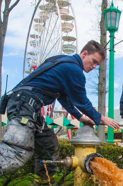 Lt. Kennedy at the Annual Playland Drill.  Photo by RFD FF Lester Millman