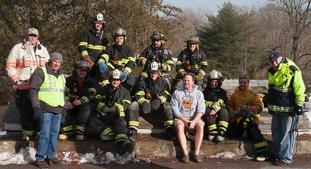 RFD Members came together on the morning of Saturday March 1st to train on the now-abandon Rye Hospital Center on Boston Post Road.  Photo by RFD FF Lester Millman 3/1/14