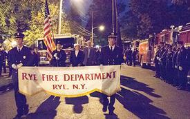 Members of The Rye Fire Department march down Locust Ave at our Annual Inspection 10/3/13 Photo by RFD FF Lester Millman 
