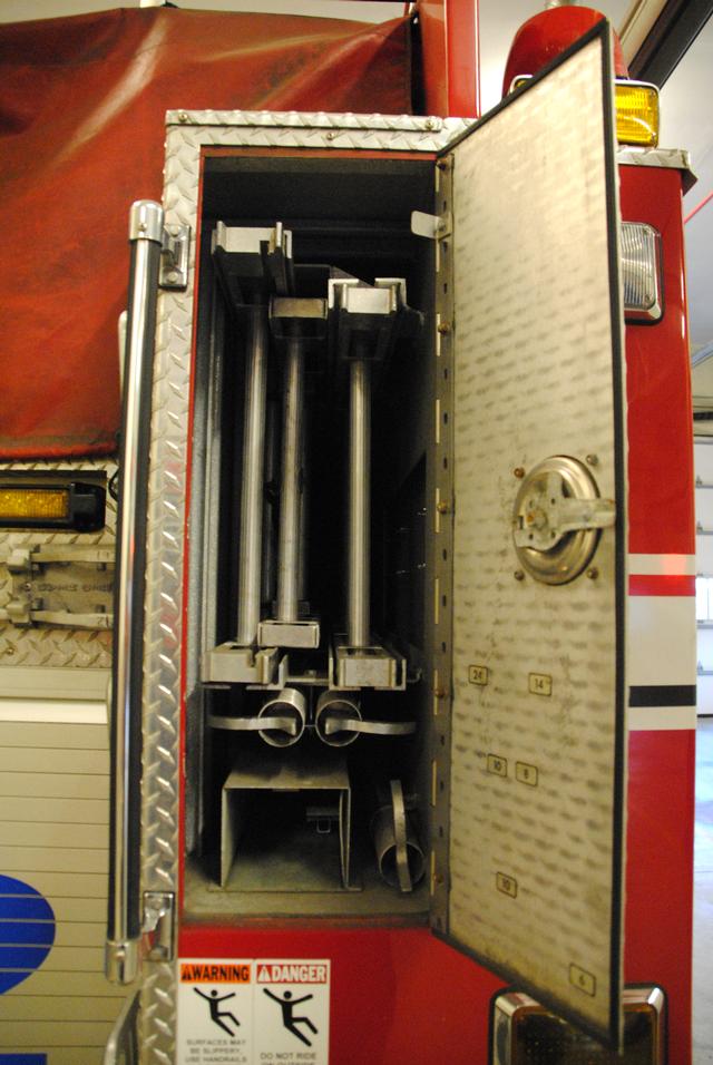 Engine 192's Rear Ladder Compartment 